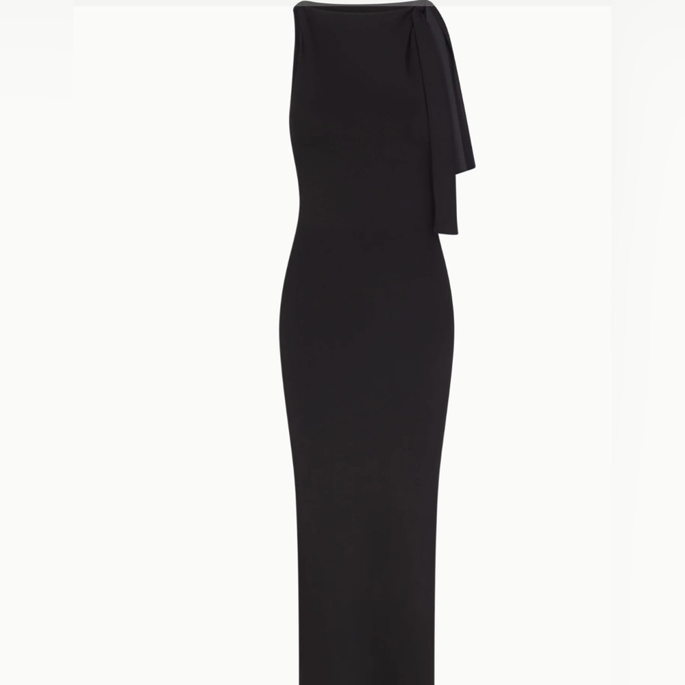 KHY Sueded stretch knotted maxi dress